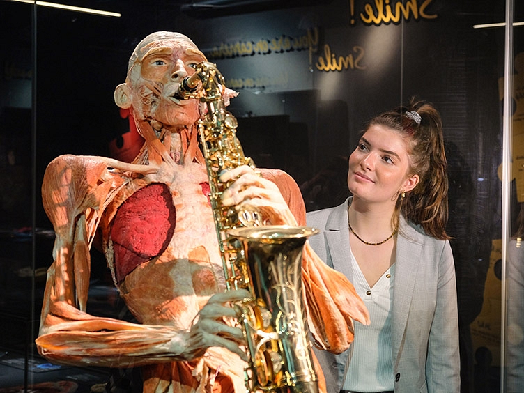 BODY WORLDS Amsterdam sax player