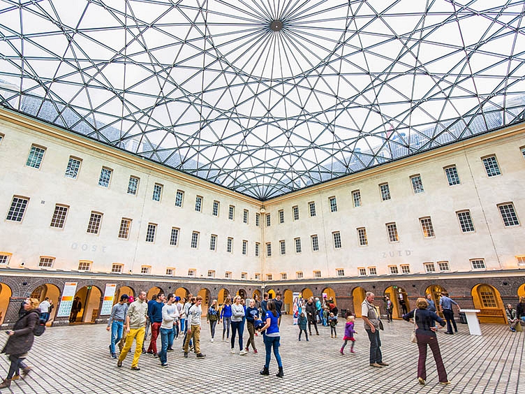 National Maritime Museum central square with glass roof