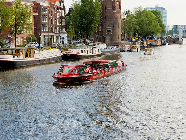 City Sightseeing Amsterdam boat on the canals