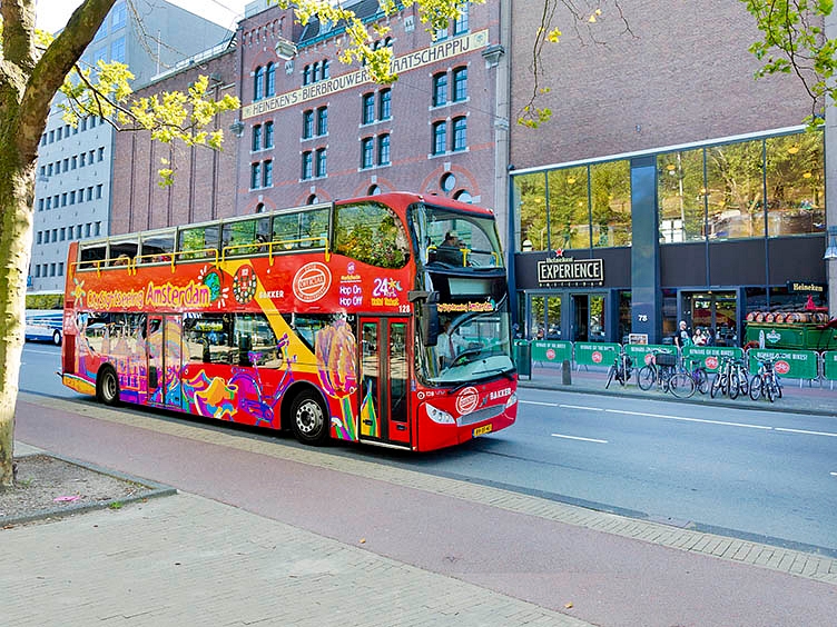 City Sightseeing Amsterdam bus at Heineken Experience