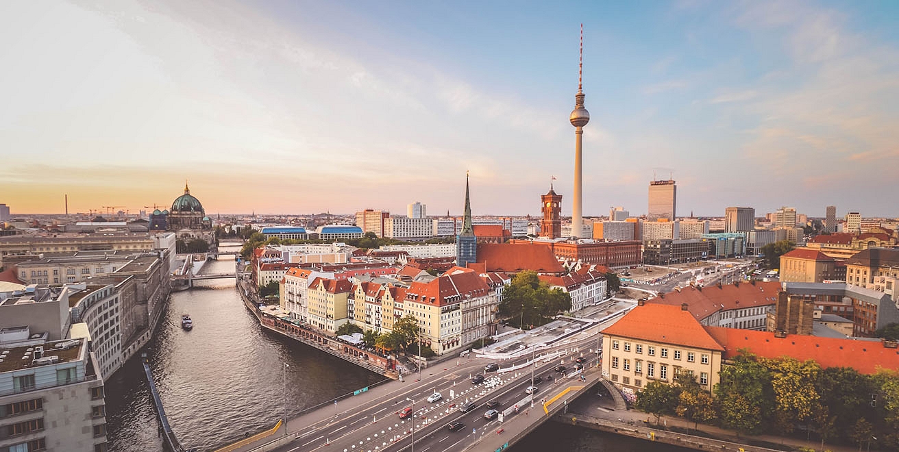 Berlin golden hour