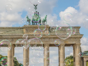 Brandenburg Gate with bubbles