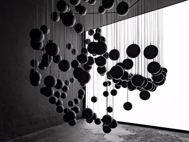 Dark matter berlin black and white artwork