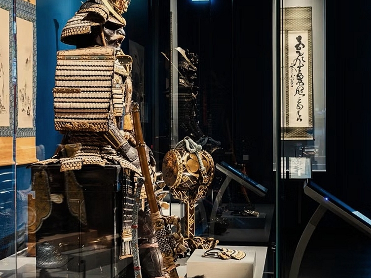 Samurai museum samurai armour on display square
