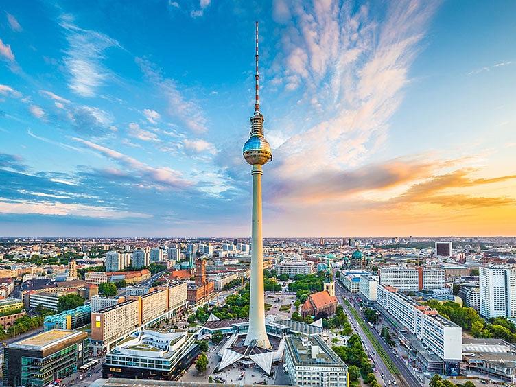 TV tower golden hour