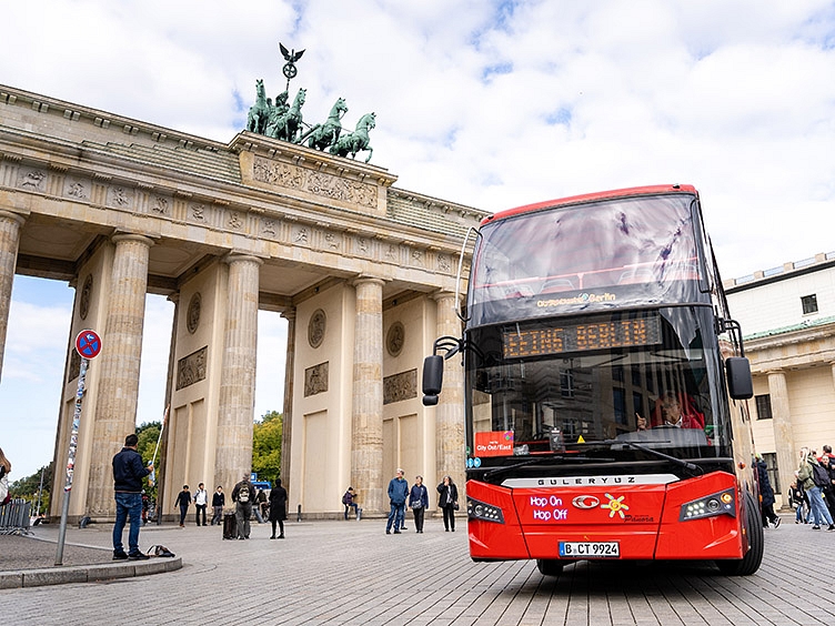 Hop on Hop off bus at Brandenburg Gate